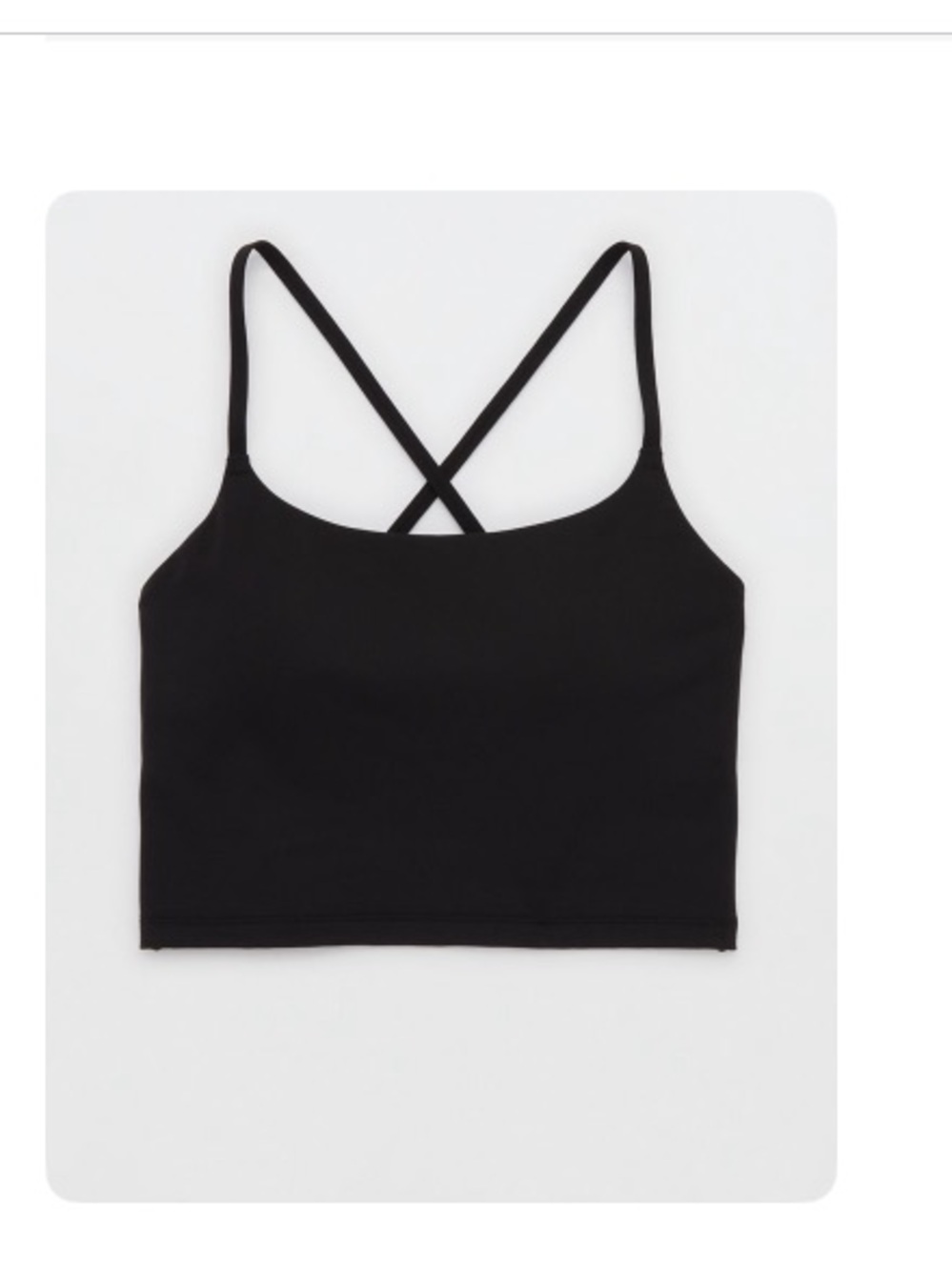 Aerie Strappy Long Line Sports Bra/Crop Top